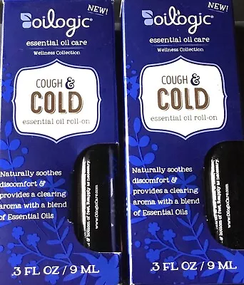 Oilogic COUGH & COLD Essential Oil Roll On .3oz Concentrated Blend-Lot Of 2 • $5.95