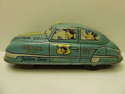 Vintage Friction Dick Tracy Pressed Tin Toy Car Model Line Mar F.a Synd Gun • $265