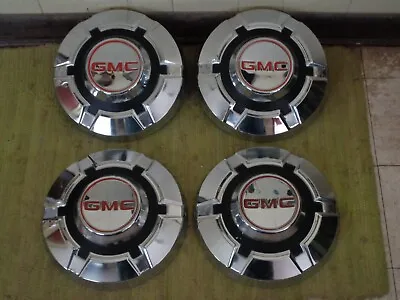 NICE ! 69-75 GMC 3/4 1 Ton Dog Dish HUBCAPS 12  Set Of 4 Truck 16 16.5  C25 C35 • $1099.95