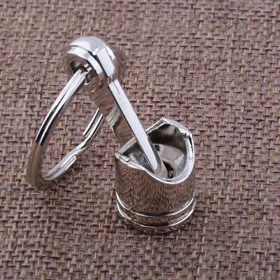 Metal Engine Piston Key Holder Keychain Keyring Pendant Car Accessories Silver • $7.70