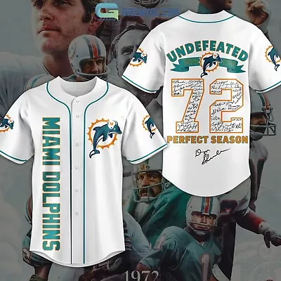 Personalized Miami Team Dolphins Undefeated Season 1972 Jersey Shirt FootballFan • $36.90