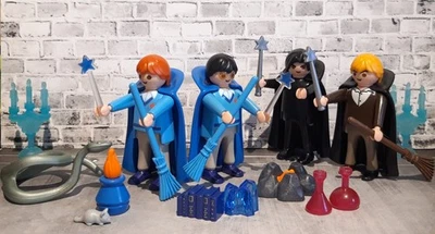 Lot Playmobil Harry Potter - Ron, Draco, Albus - Figurines Potions Et Baguette