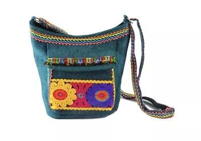 £9.90 • Buy Embroidery Crossbody Bag Handmade, Egyptian Linen Material