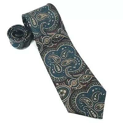 Van Heusen 417 Mens 100% Silk Necktie Tie Paisley Beautiful L: 56 1/4  W: 3 3/4  • $5