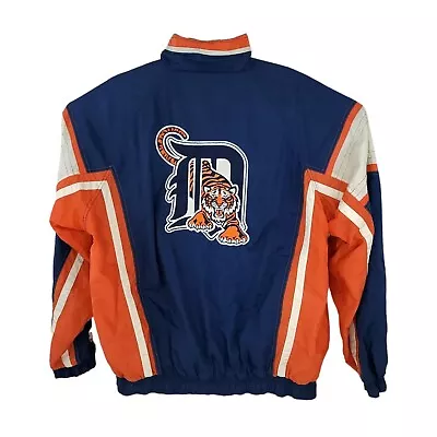 Detroit Tigers Vintage Jacket Mens XL Full Zip Big Logo Starter Windbreaker Rare • $116.91