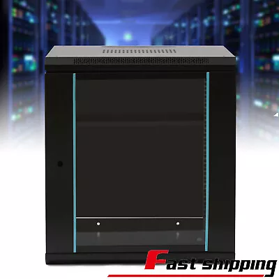 650 X 600 X450mm Black 12U Server Rack Data Network Cabinet For 19-inch Devices • £112