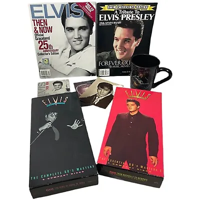 Elvis Collectible Lot- 2 CD Sets Magazines And Mug • $59.93