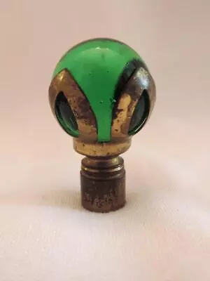 Vintage Green Glass Marble Lamp Finial Top 1 5/8” • $21.99