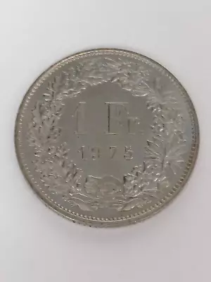 1975 Switzerland 1 Franc Coin Au Details Helvetia • $9.99