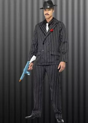 Black Gangster Suit 1920s Fancy Dress Costume • £44.99