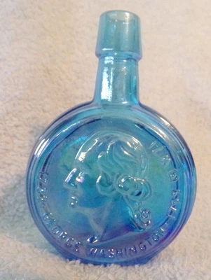 $4 • Buy 1971 Wheaton 3  Mini Iridescent Presidential Decanter Bottle George Washington