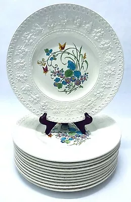 Wedgwood Wellesley Montreal Dinner Plates 10 3/4 - Floral Butterfly 12 AVAILABLE • $19.99