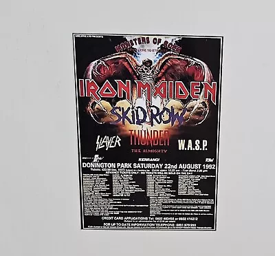 Donington Monsters Of Rock 1992 Poster  Fridge Magnet  Fear Of The Dark  • $4.35