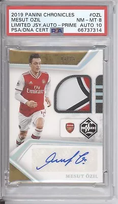 Mesut Ozil Psa 8 2019 Panini Chronicles Limited Prime Patch Auto 18/25 Liverpool • $26