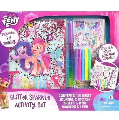 NEW My Little Pony Glitter Sparkle Activity Journal Sticker Coloring Art Set • $12.99