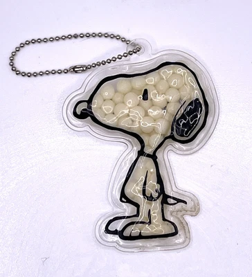 £2.80 • Buy Cute Snoopy Clear Plastic Stress Relief Key Ring Keyring 6cm New