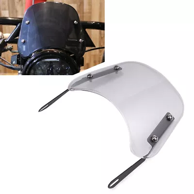 Motorcycle Headlight Windshield Windscreen For 5-7'' Round Headlamp Clear • $36.67
