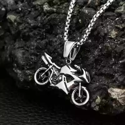 Stainless Steel Motorcycle Necklace Unique • $13.77