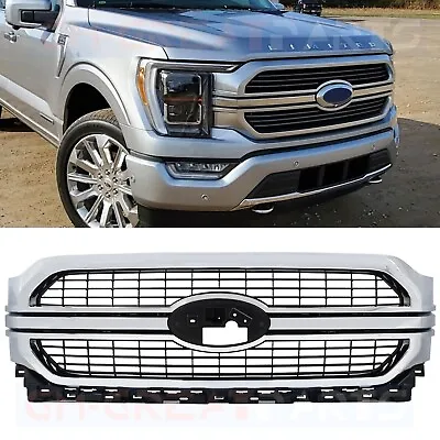 Front Bumper Grille Grill Chrome For Ford 2021 2022 2023 F-150 F150 Limited XLT • $349