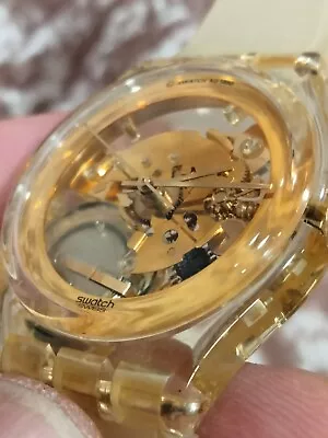 Vintage 1990 Golden Jelly Skeleton Swatch Watch Look .99 & Nr • $33.85