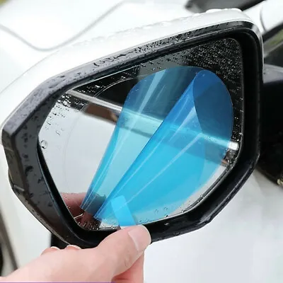 $3.58 • Buy 2x Anti Fog Anti-glare Car Rearview Mirror Trim Film Cover Rainproof Accessories