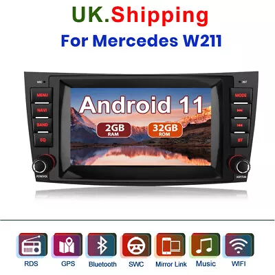For Mercedes Benz CLS E-Class W211 W219 9  Android 12 Car Radio GPS Sat Nav DAB+ • £169.99