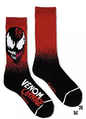 Marvel Venom Carnage Athletic Socks Mens Shoe Size 8-12 • $9.99