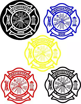 $4 • Buy FIREFIGHTERS MOM Cut Vinyl Decal