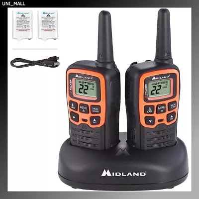 MIDLAND New X-TALKER TWO-WAY RADIOS T51VP3  BLACK/ORANGE • $44.99