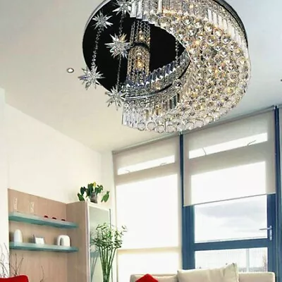 K9 Crystal Ceiling Light Moon Star LED Chandelier Balls Pendant Lamp Lighting  • $99