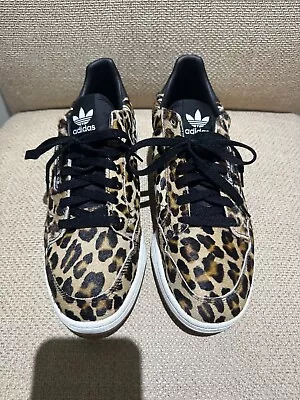 Adidas Continental 80 Leopard Animal Print Pony Hair Sneakers • $59.95