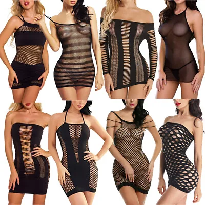 Sexy Women Lingerie Fishnet Body Stocking Sleepwear Dress Underwear New Bodysuit • $6.99