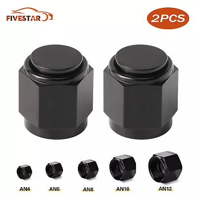 2PCS Female Flare Fitting Cap Block Off Nut Aluminum For Fuel Systems 4AN-12AN • $6.69