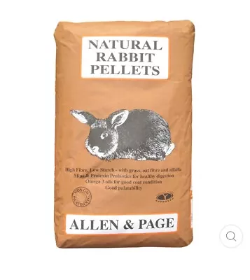 1kg Allen & Page Natural Rabbit Pellet- Food With Probiotics For Gut Health • £8.75