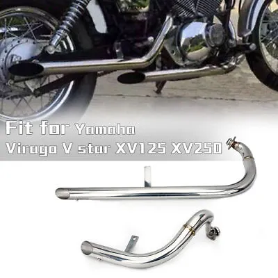 For YAMAHA Virago V Star XV 250 1988-2023 Muffler Exhaust System Pipes Silencers • $138.88