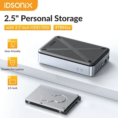 IDsonix Network Attached Storage NAS 2.5  Inch HHD Enclosure 8 TB Private Cloud • £72.99