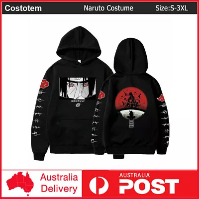 Anime Men Women Naruto Uchiha Itachi Hoodie Sweatshirt Costume Jacket Top • $33.99