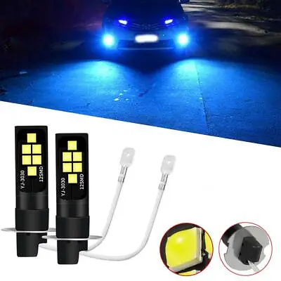 2Pcs LED Bulb Car Fog Light 3030 12SMD 6000K White H3 DRL Brake Driving Lamp • $13.74