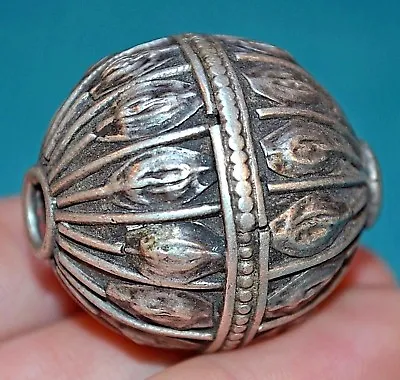 Antique Yemeni Fabricated Metal Bedouin Ethnic Silver Bead Yemen African Trade • $88