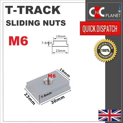 M6 T Nut Track Slider Sliding Nut For Woodworking Tool Jigs Screw Slot Aluminium • £2.95