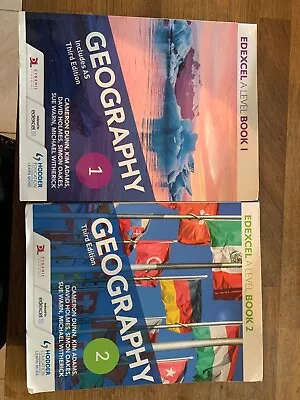 Edexcel A Level Books 1 & 2 Geography • £5