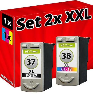 PG37 +CL38 Economy Set Refill Canon Ink Cartridges Pixma MP190 MP210 MP220 MP470 • £24.88