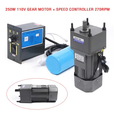 250W 110V AC Gear Reduction Motor Electric+Variable Speed Control Reversible New • $123.50