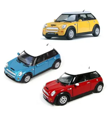 Mini Cooper Model Die-Cast Car 1:18 Scale Blue Yellow Red Kid Toy Gift Push-Pull • $39