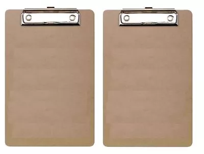 A5 Wooden Small Mini Clipboard With Hanging Hole Quality Metal Clip Board Holder • £2.99