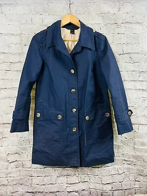 Marc By MARC JACOBS WOMENS Coat NAVY BLUE Mid- Long Peacoat Trench Size M • $35.41