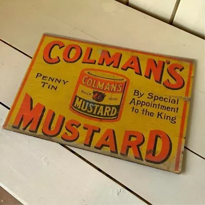 Colman's Mustard Edwardian Can- Metal Wall Sign 28cm X 41 Cm. • £17