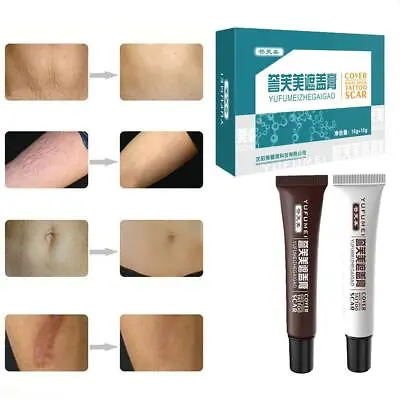 2x Skin Camouflage Make Up Concealer Tattoo Scar Birthmark R Up J9K Hiding K8X8 • £6.07