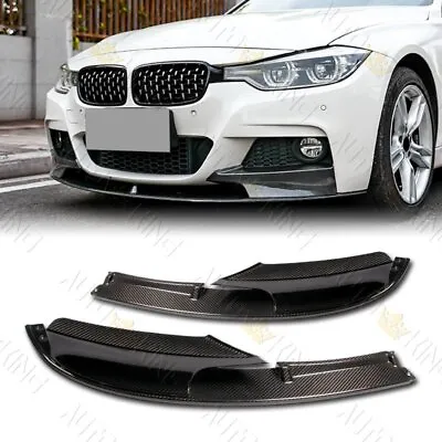 Real Carbon Fiber Front Bumper Lip Fit 12-18 Bmw F30 3-series M-tech M-sport • $211.24