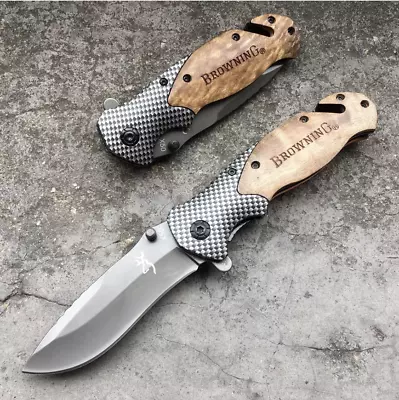 Browning Knife Folding Opening Pocket Knife Hunting Camping Survival Fishing. • $14.39